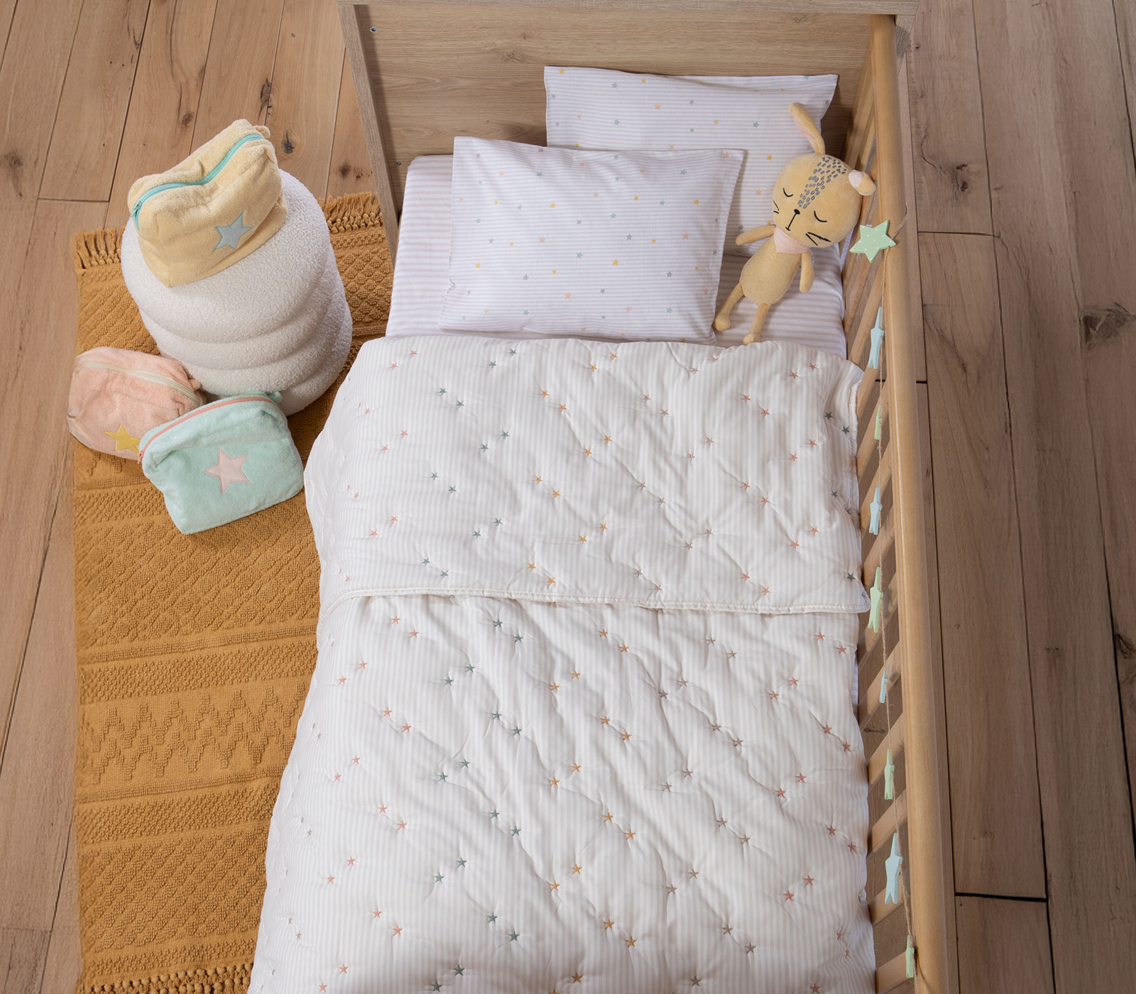 Βρεφικό Κουβερλί Nef-Nef Homeware Happy 80X110 Ecru