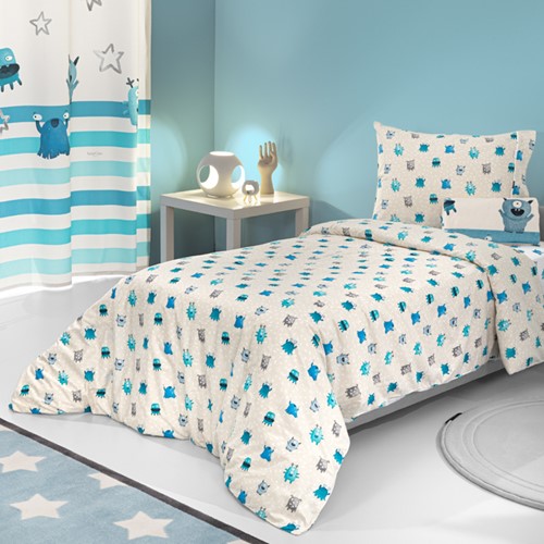 Παιδική Παπλωματοθήκη Saint Clair (Σετ) Monsters 165X225 Blue