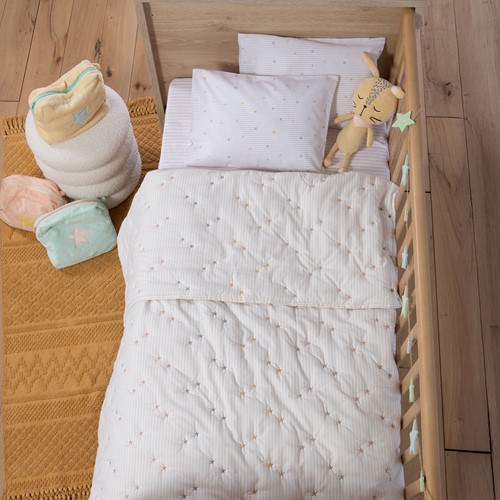 Βρεφικό Κουβερλί Nef-Nef Homeware Happy 110X150 Ecru