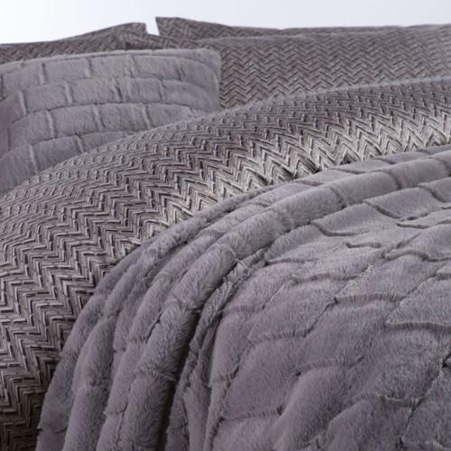 Διακοσμητικό Ριχτάρι Nef-Nef Rabbit fur barlow 140X190 Grey