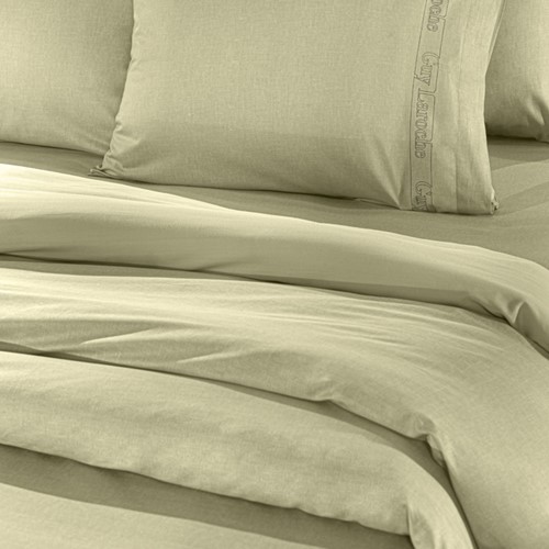 Σεντόνι Mονό Μεμονωμένο Guy Laroche Color Plus Olive 100X200+32 Με Λάστιχο