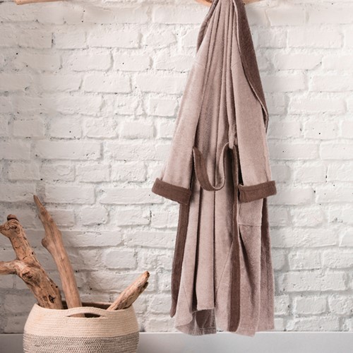 Μπουρνούζι Με Γιακά Guy Laroche Duo Mocca Large