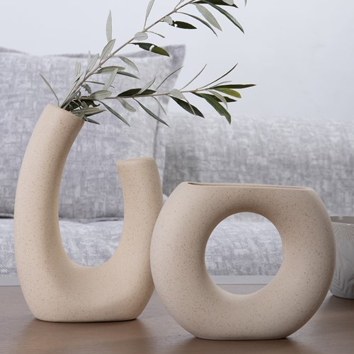 Διακοσμητικό Κεραμικό Βαζάκι Nef-Nef Homeware Limbo Ecru