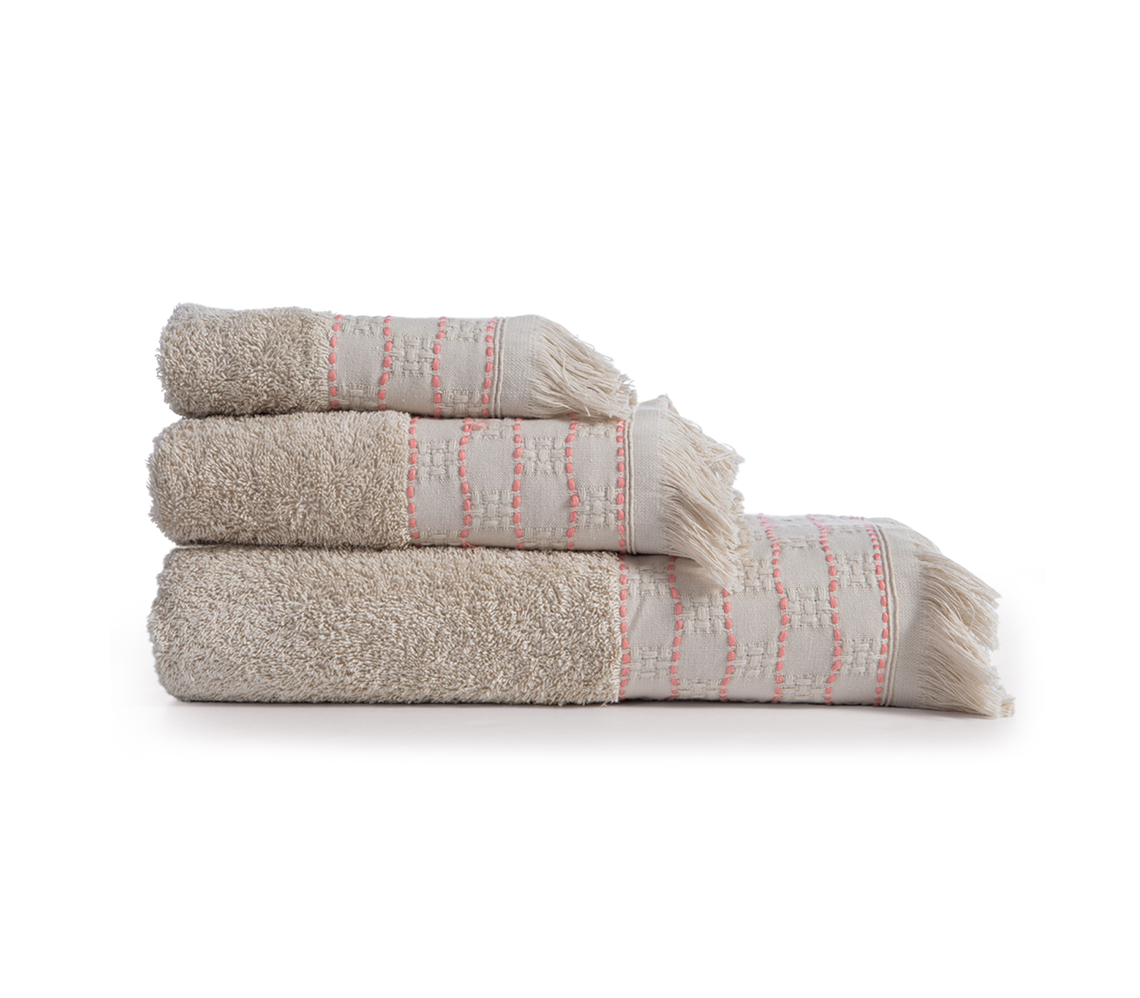 Σετ Πετσέτες Nef-Nef Homeware (3ΤΜΧ)  Quantro Beige