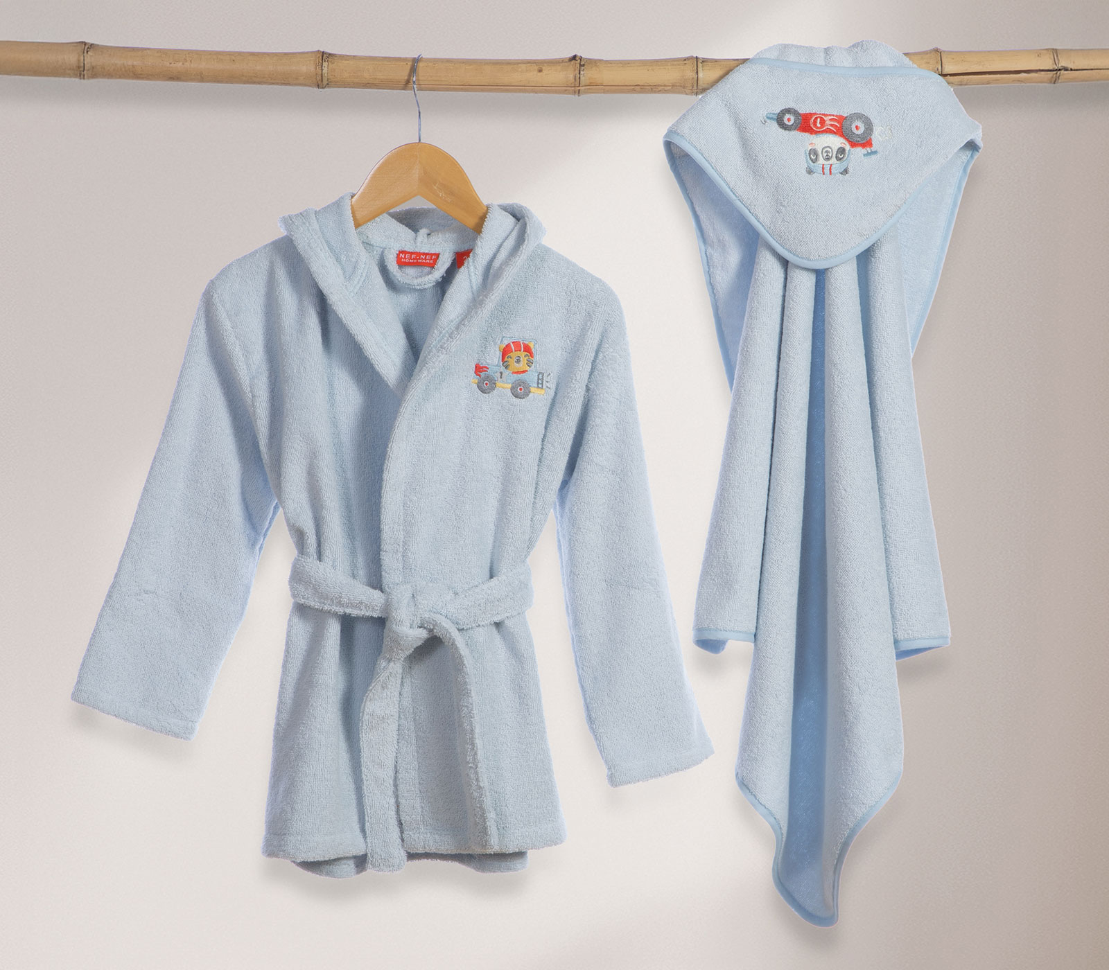 Βρεφικό Μπουρνούζι Nef-Nef Homeware Super Boy 04  L.Blue