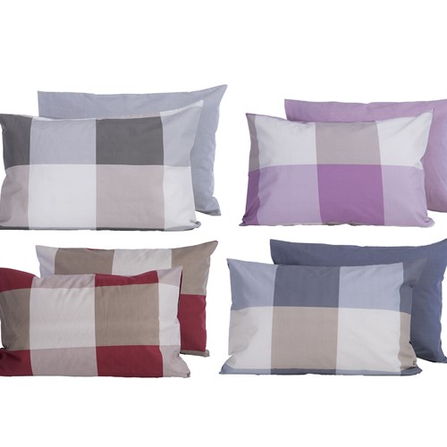 Μαξιλαροθήκη Casual Nef-Nef Homeware Casual Check 52x72 Bordo