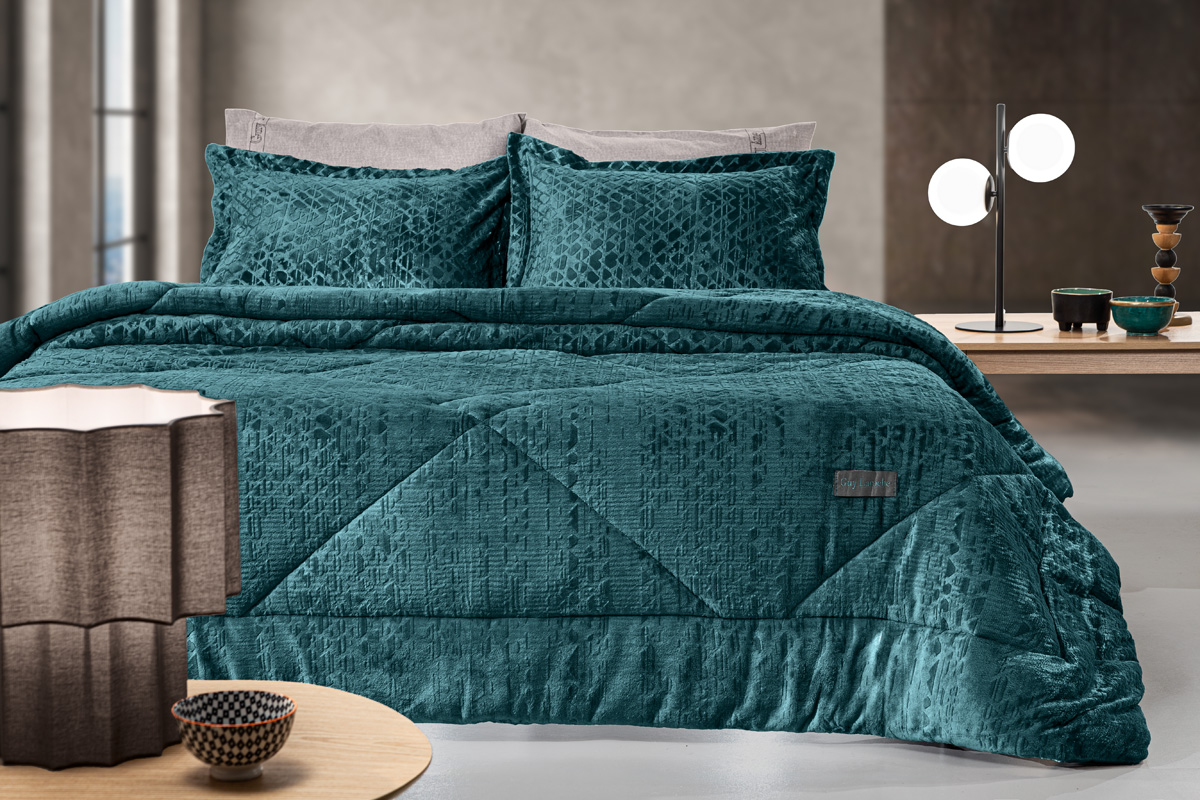 Hμίδιπλο Πάπλωμα Guy Laroche Surreal 180X240 Petrol