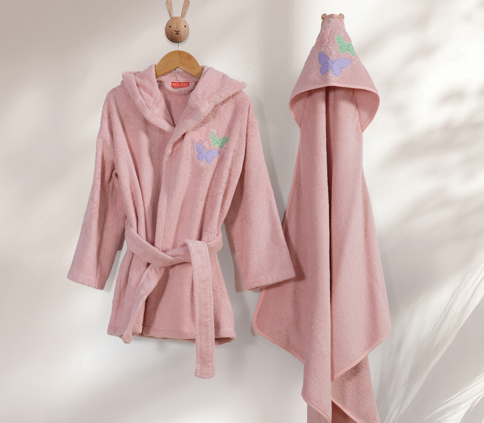 Bρεφικό Μπουρνούζι Nef-Nef Homeware Wings Of Joy 02 Pink
