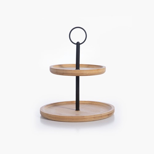 Διπλή Βάση Σερβιρίσματος Με Λάβη Nef-Nef Homeware Lendar Bamboo