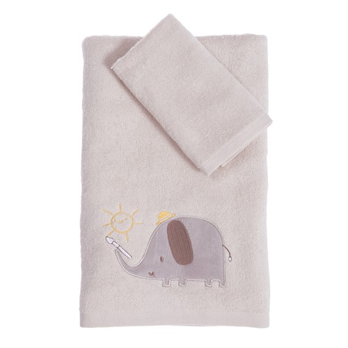 Βρεφικές Πετσέτες Nef-Nef Homeware (2ΤΜΧ) Happy Days Greige