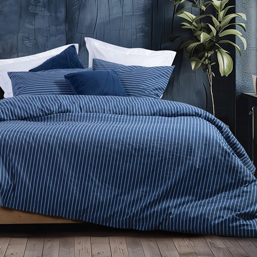 Σεντόνια Διπλά Nef-Nef Homeware Nau Coast 200X270 True Navy