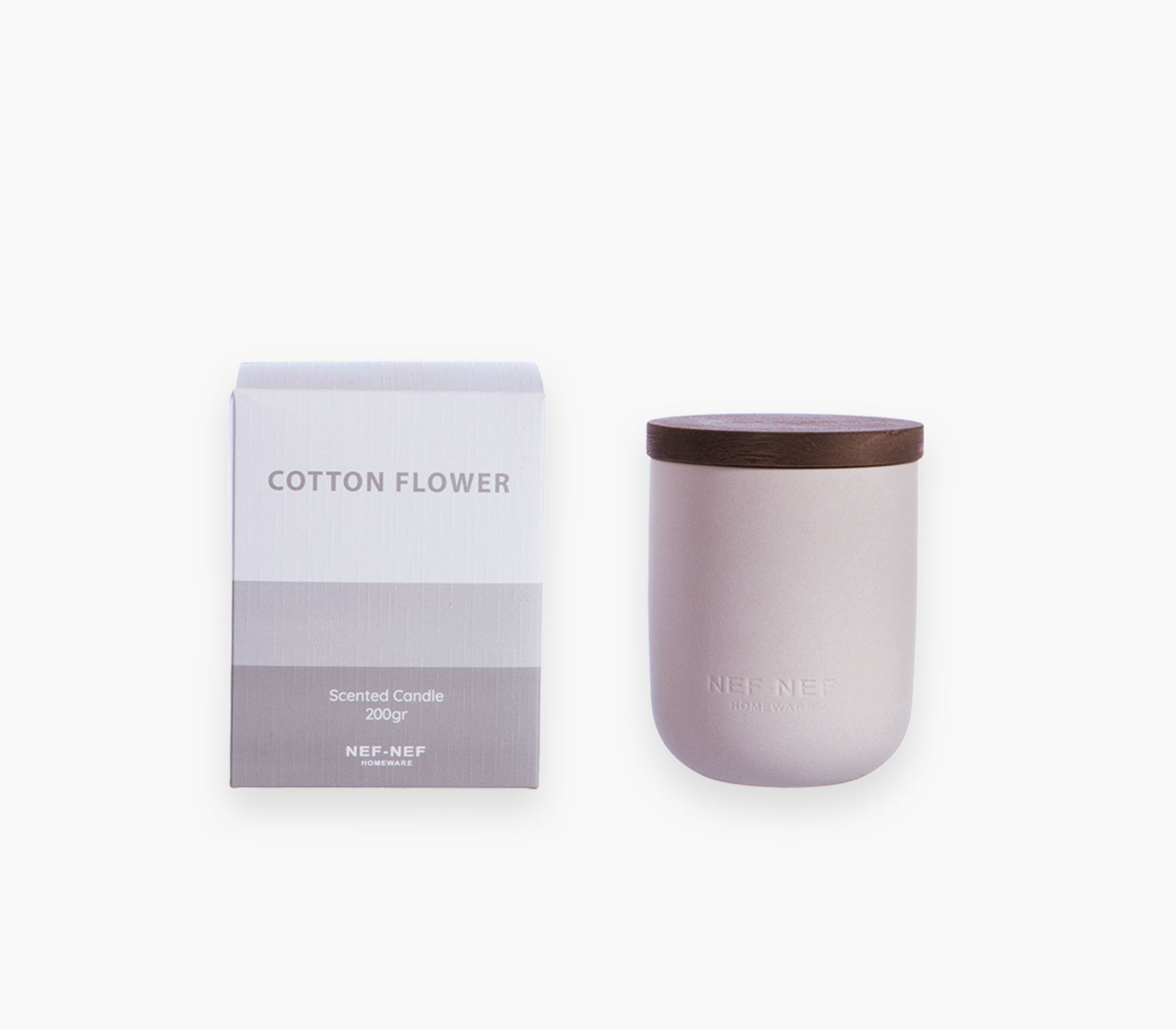 Αρωματικό Κερί Nef-Nef Homeware Cotton Flower 200gr Grey