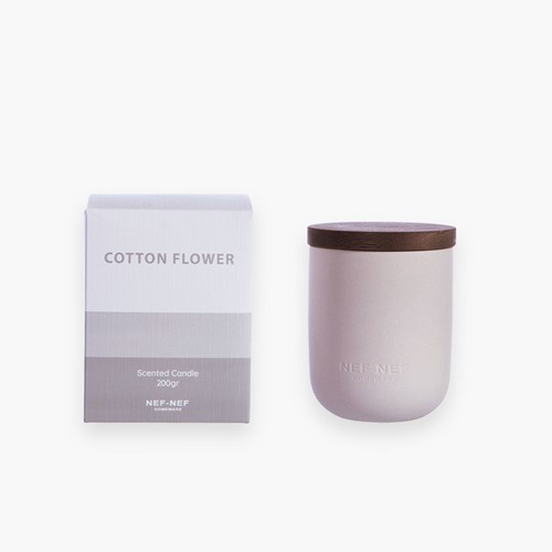 Αρωματικό Κερί Nef-Nef Homeware Cotton Flower 200gr Grey