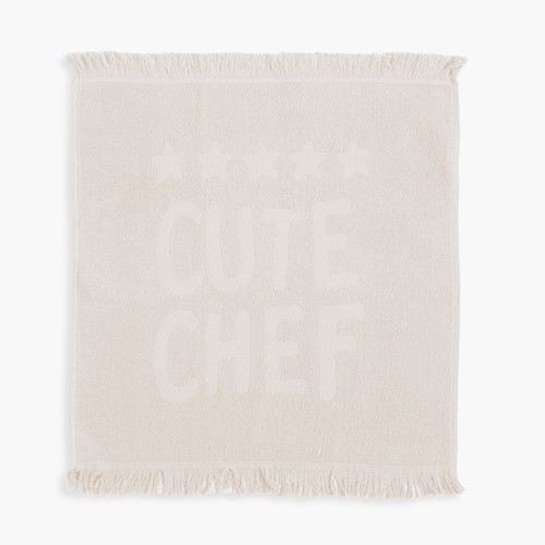 Ποτηρόπανο Nef-Nef Homeware Cute Chef 50x50 Ecru