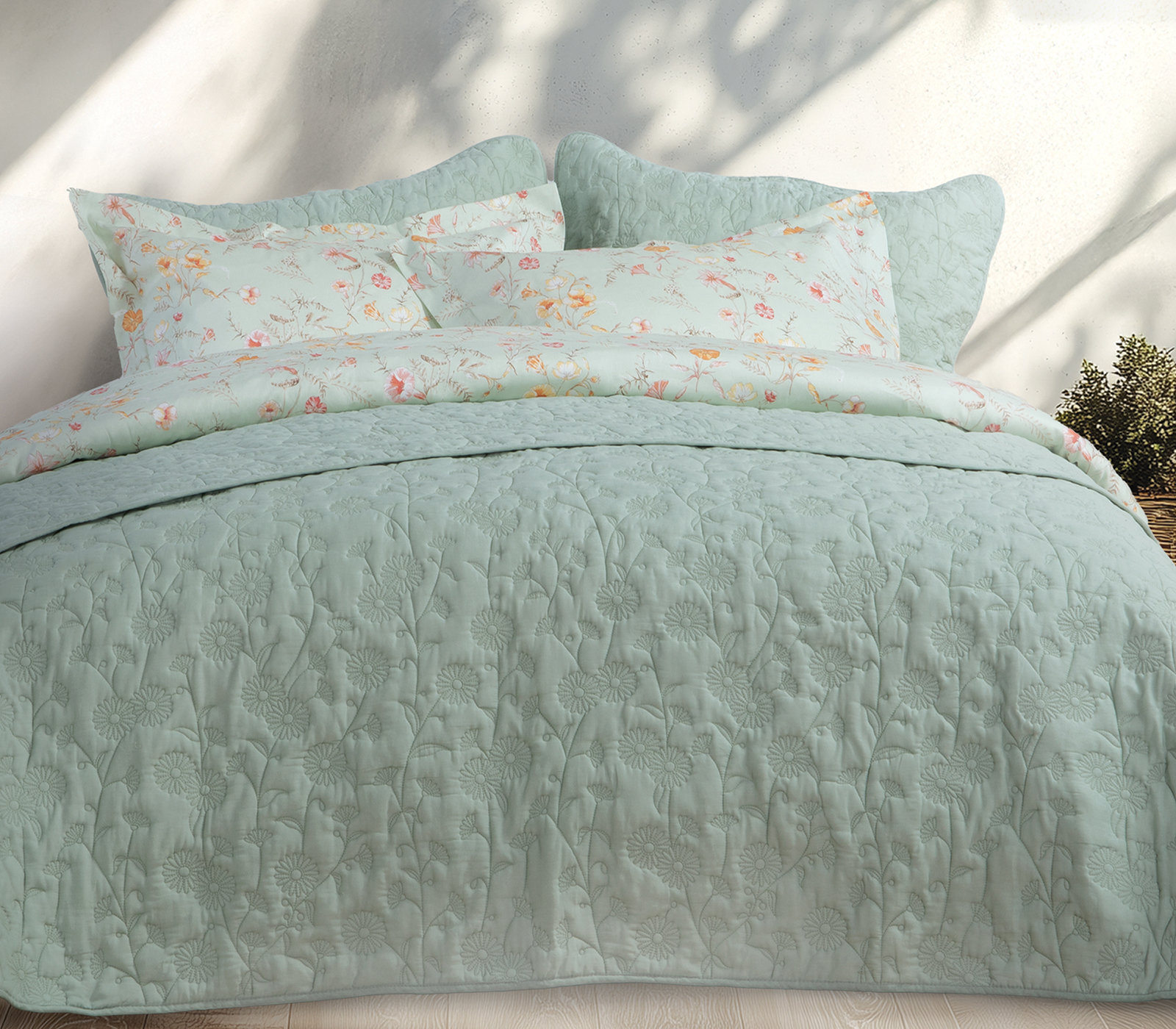 Κουβερλί Υπέρδιπλο Nef-Nef Homeware Zinovia 230x240 Mint