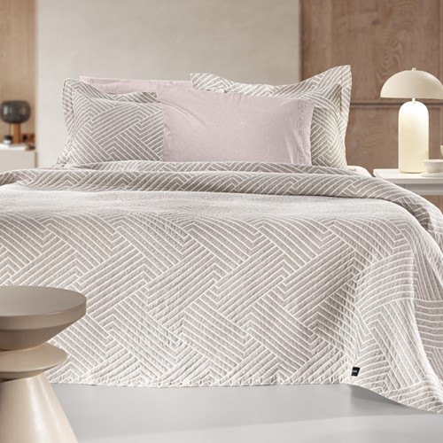 Κουβέρτα Υπέρδιπλη Guy Laroche Lupo 245x260 Beige/White