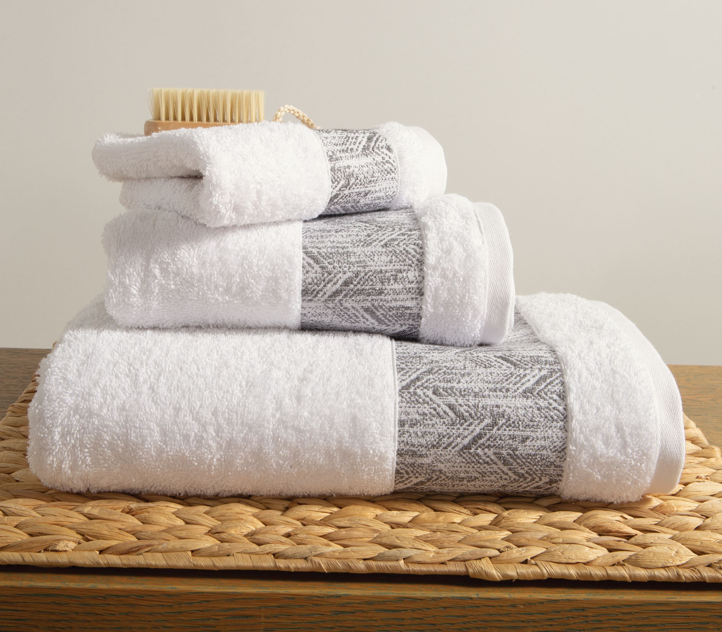 Πετσέτα Σώματος Nef-Nef Homeware Depreo 70x140 White