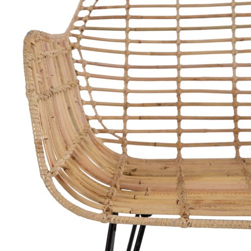 Καρέκλα Τραπεζαρίας με μπράτσα Marea Black legs (57x60x82) Soulworks