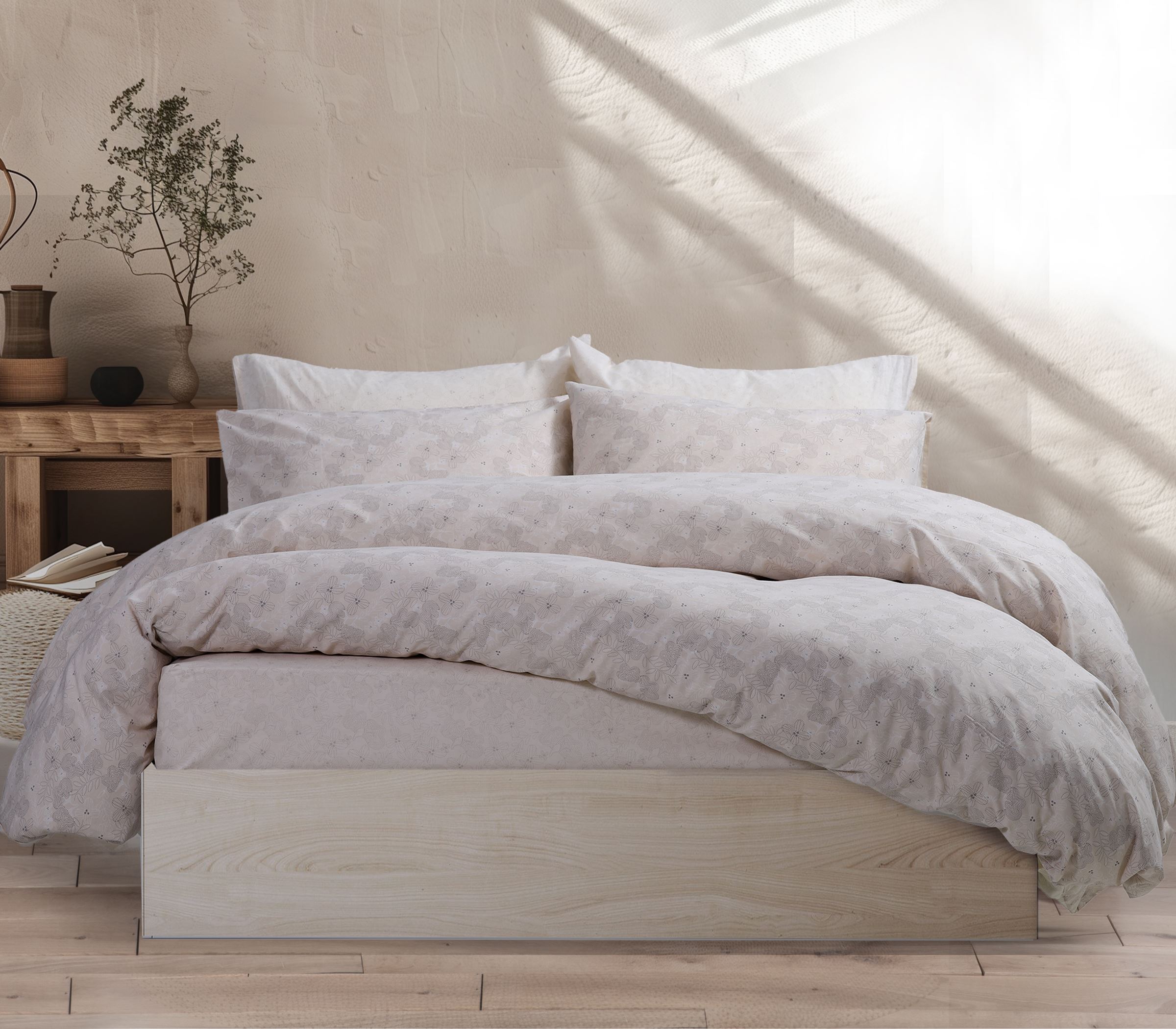 Σεντόνια Υπέρδιπλα Nef-Nef Homeware Warian 240X260 Grey