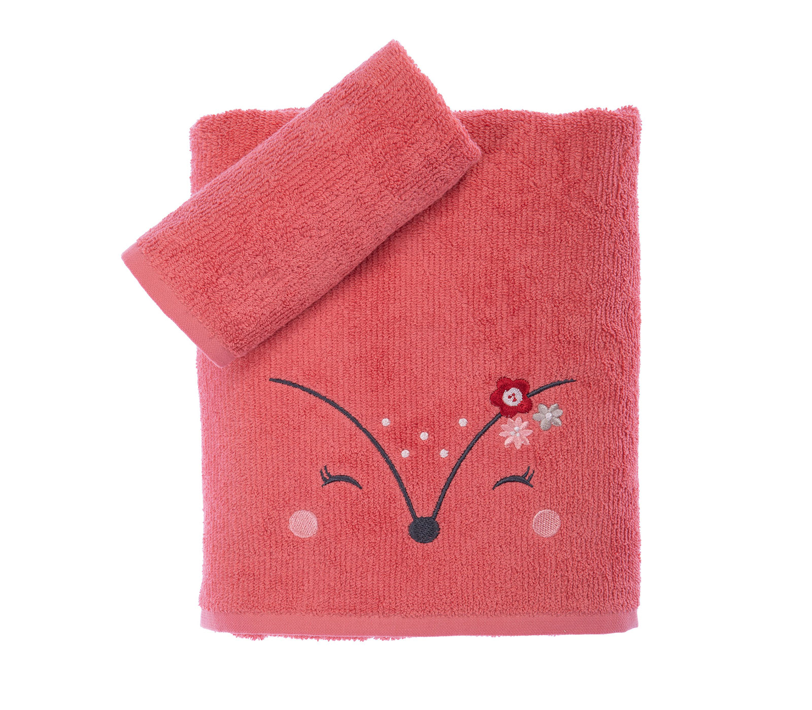 Παιδικές Πετσέτες Nef-Nef (Σετ 2τμχ) Fox In Style Coral