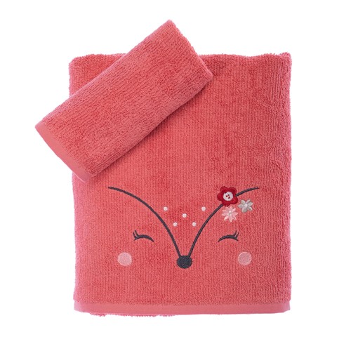 Παιδικές Πετσέτες Nef-Nef (Σετ 2τμχ) Fox In Style Coral