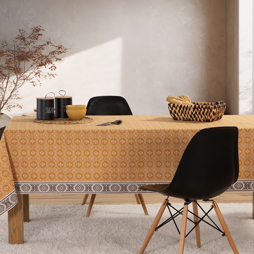 Τραπεζομάντηλο Nef-Nef Homeware Jeneria 140x140 Mustard