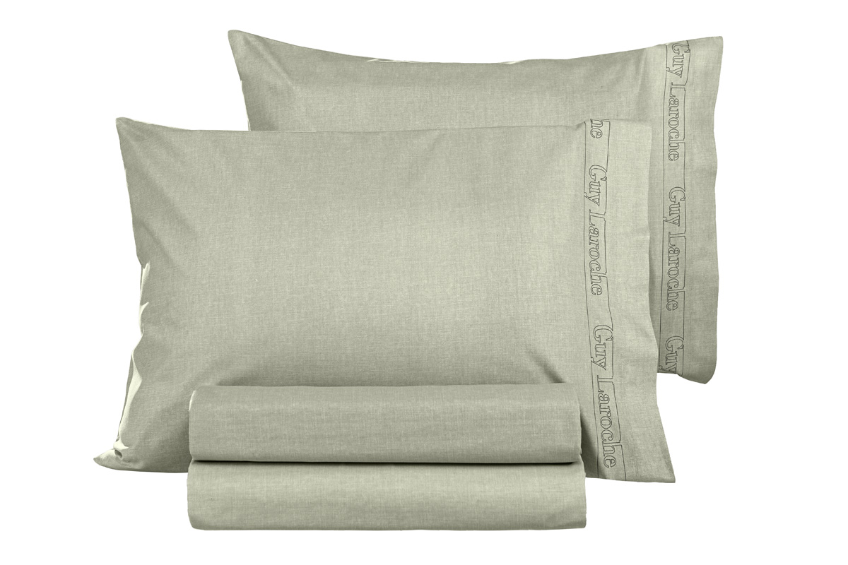 Σεντόνι Υπέρδιπλο Guy Laroche Color Plus με λάστιχο 160X200+32 Khaki