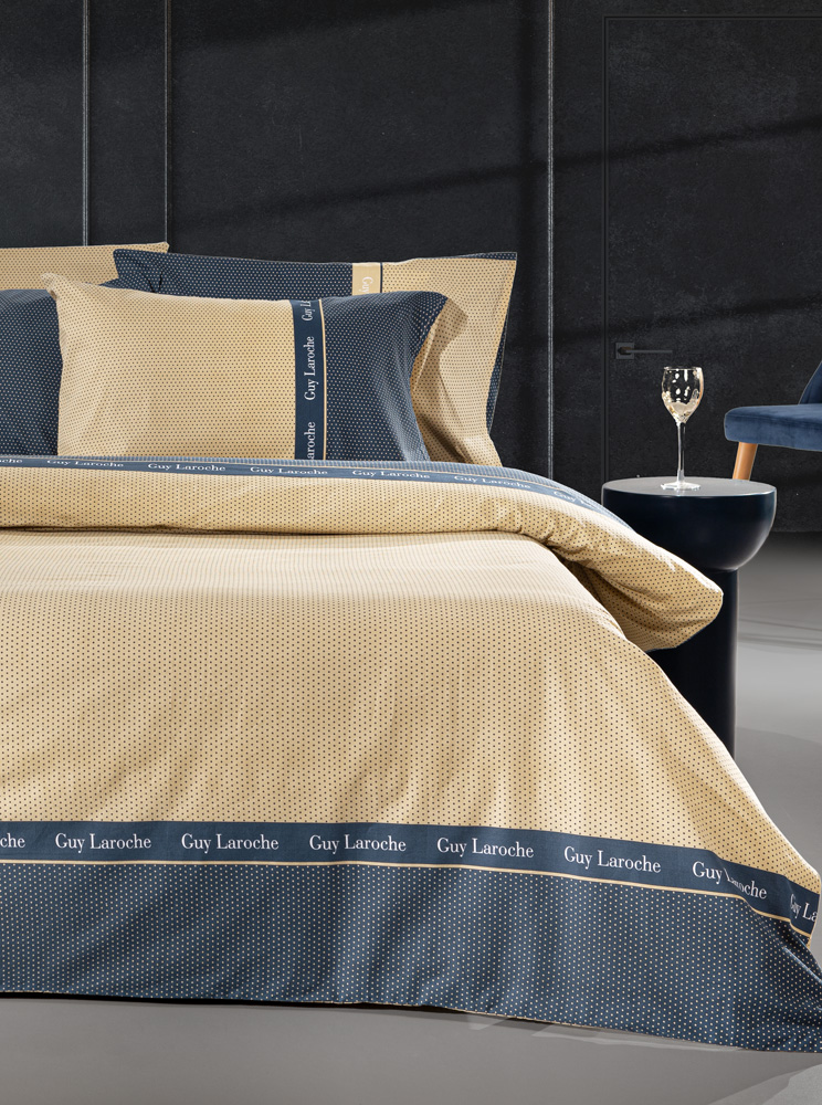 Σεντόνια Μονά Guy Laroche (Σετ) Kent Toffee Amethyst 170X200+32 με λάστιχο
