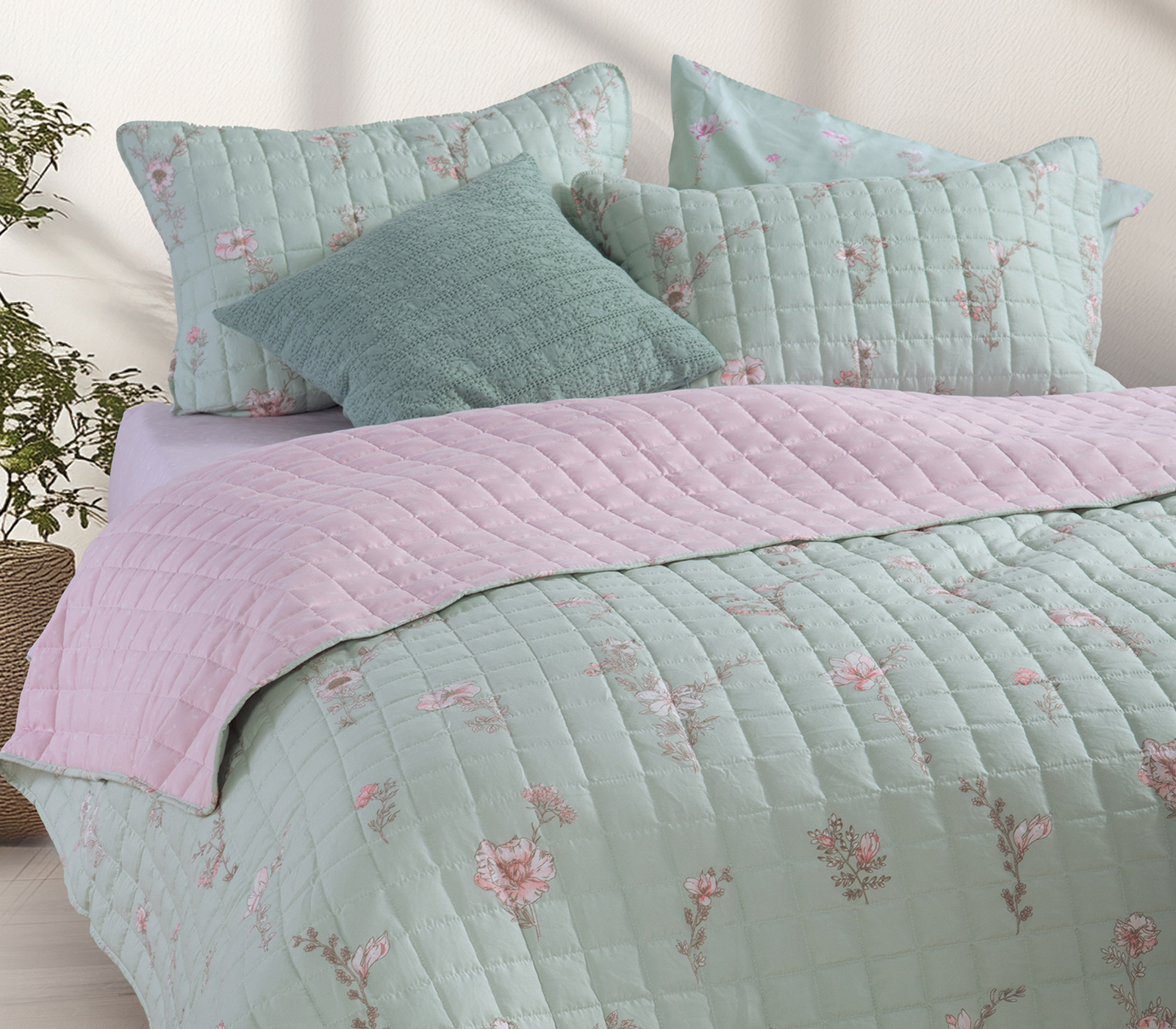 Κουβερλί Υπέρδιπλο Nef-Nef Homeware Irida 230x240 Mint