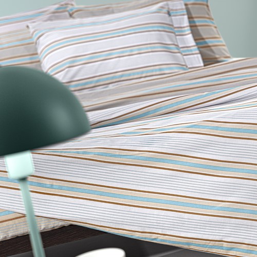 Σεντόνια Υπέρδιπλα Guy Laroche (Σετ) Pinstripe Natural 240X265