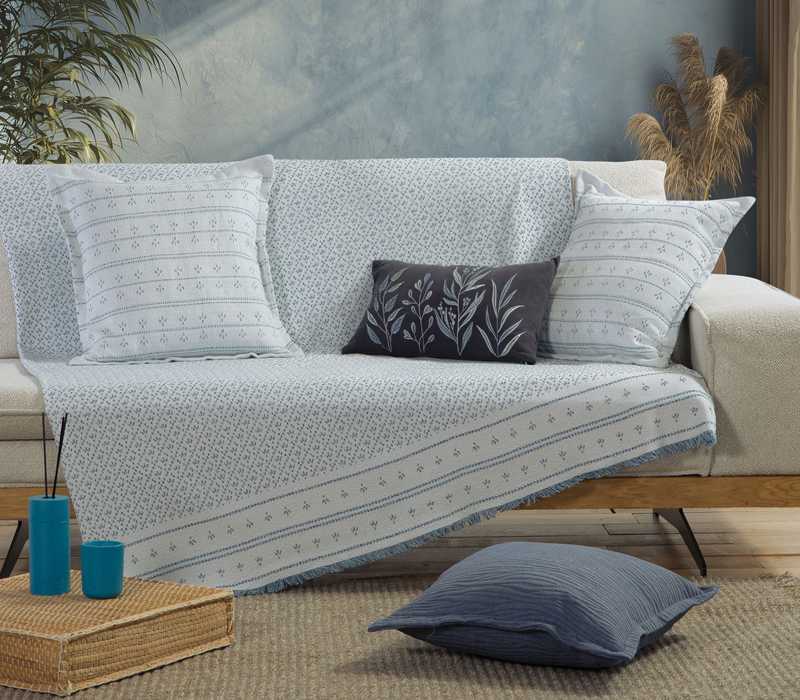 Ριχτάρι Τριθεσίου Nef-Nef Homeware Ishmar 170X300 Blue