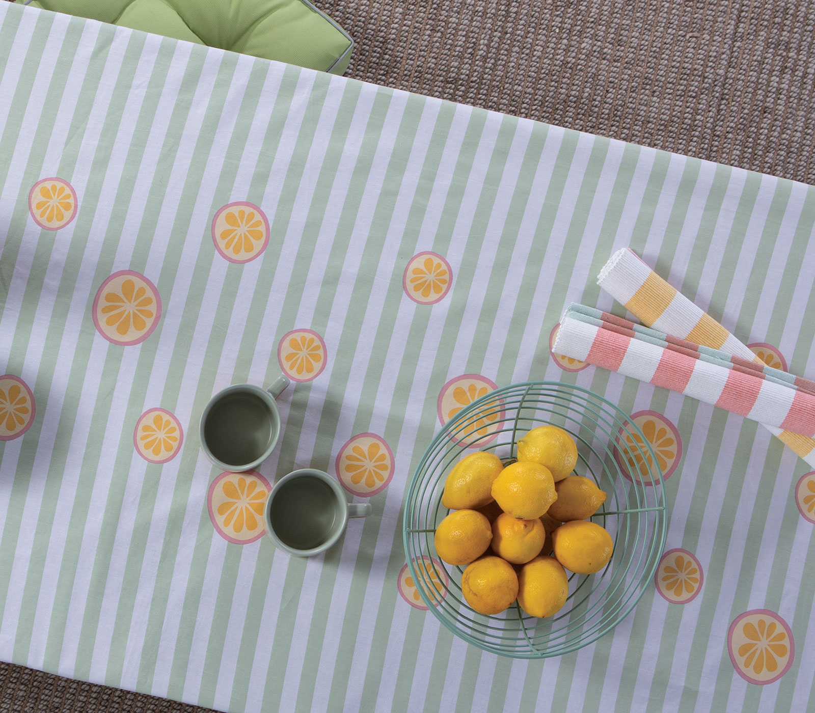 Τραπεζομάντηλο Nef-Nef Homeware Lemonade 140X180 Mint