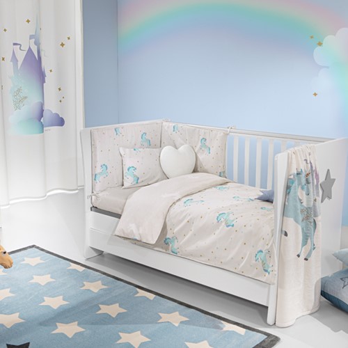 Βρεφικά Σεντόνια Saint Clair (Σετ) Pinto Aqua 115X175