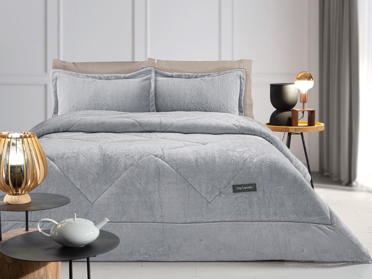 Κουβερτοπάπλωμα Υπέρδιπλο Guy Laroche Moore Silver 220X240