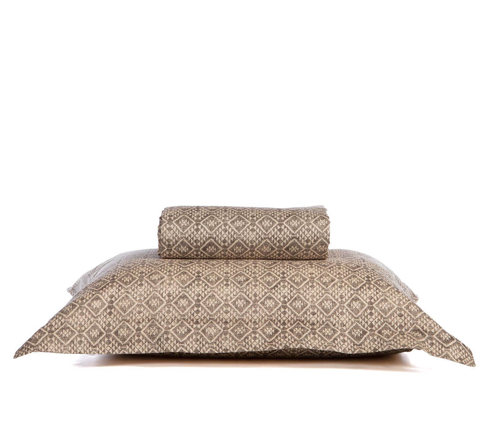 Παπλωματοθήκη Υπέρδιπλη Βαμβακοσατέν Nef-Nef Homeware (Σετ) Cardynal 240x230 Beige/Grey