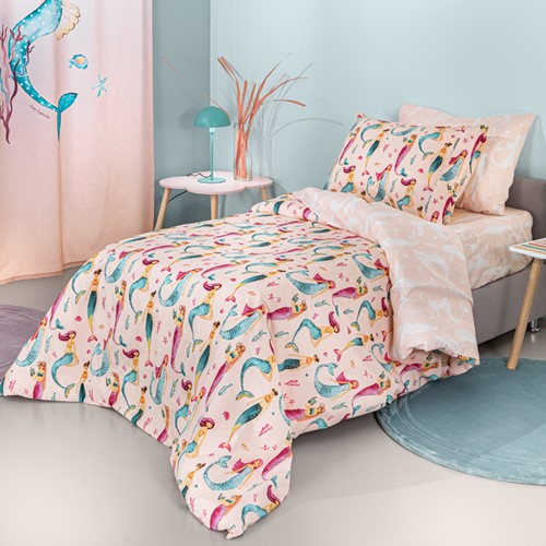 Παιδικά Σεντόνια Guy Laroche (Σετ) Merida Salmon 100X200+28 Με Λάστιχο