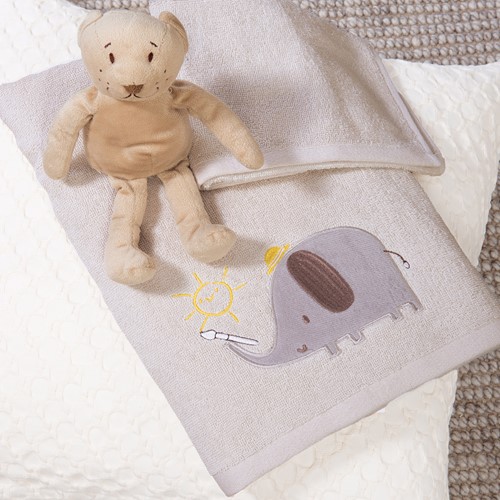 Βρεφικές Πετσέτες Nef-Nef Homeware (2ΤΜΧ) Happy Days Greige