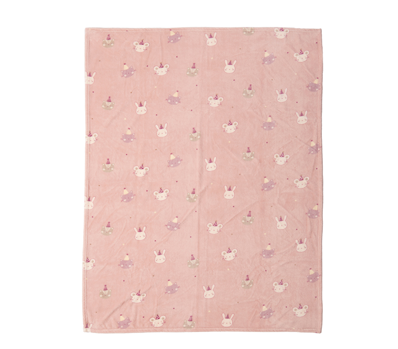 Βρεφική Κουβέρτα Αγκαλιάς Nef-Nef Homeware Fleece Special Party 75X110 Pink