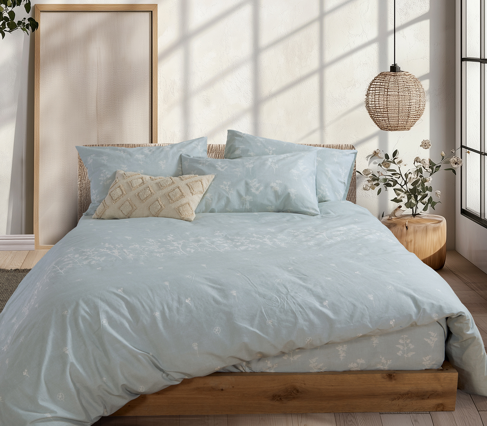 Σεντόνια Υπερδιπλα Nef-Nef Homeware (Σετ)  Claris 240Χ270 S.Blue