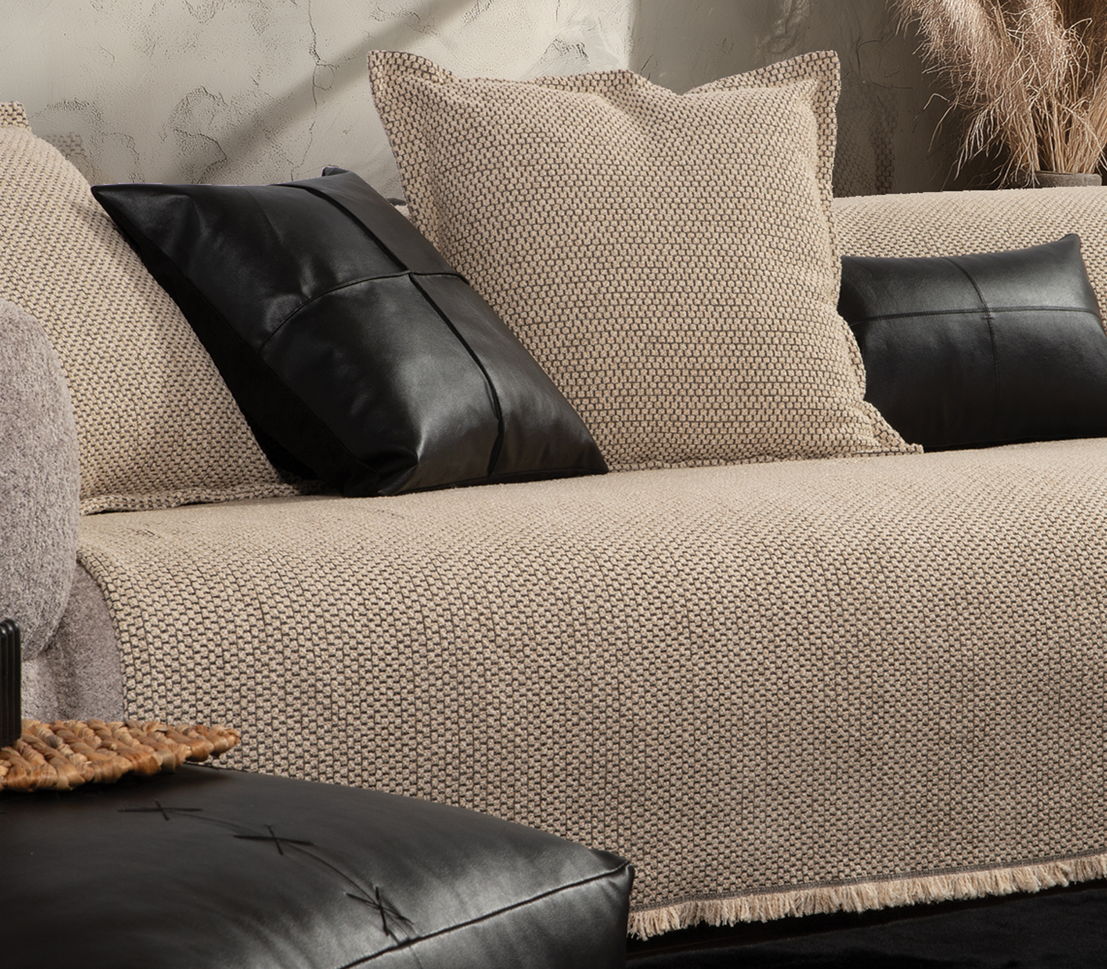 Ριχτάρι Πολυθρόνας Nef-Nef Homeware Brooklyn 25 170X180 Ecru