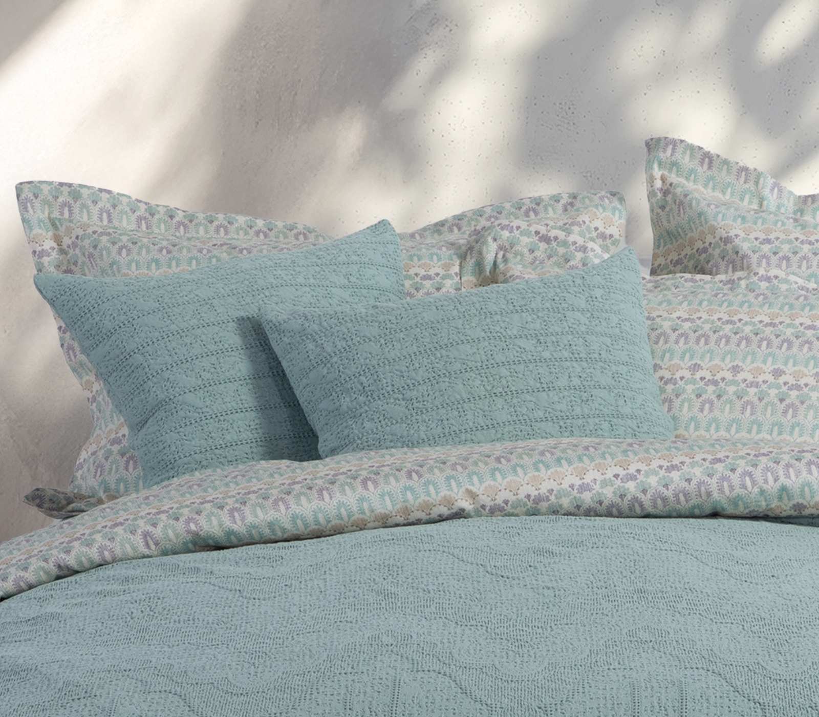 Κουβέρτα Υπέρδιπλη Nef-Nef Homeware Starige 230X250 Aqua