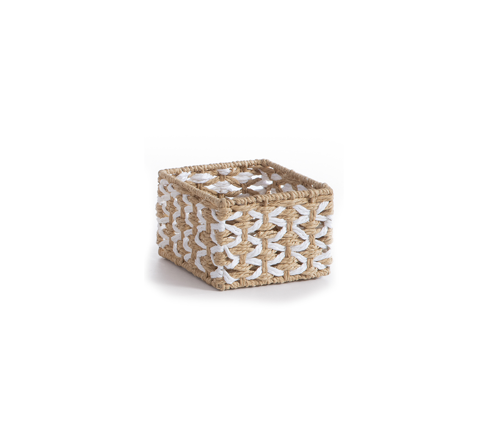 Καλάθι Από Πλεγμένο Χαρτί Nef-Nef Homeware Vinci 15X15X10 Natural