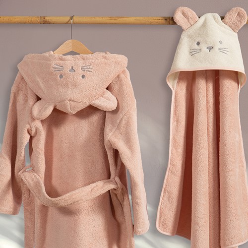 Βρεφικό Μπουρνούζι Nef-Nef Homeware Special Party Pink 02