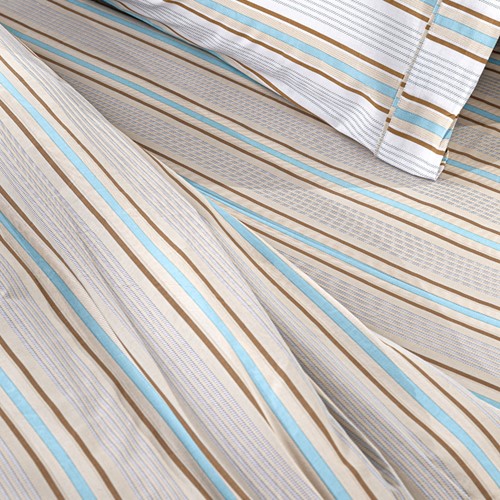 Σεντόνια King Size Guy Laroche (Σετ) Pinstripe Natural 270X265