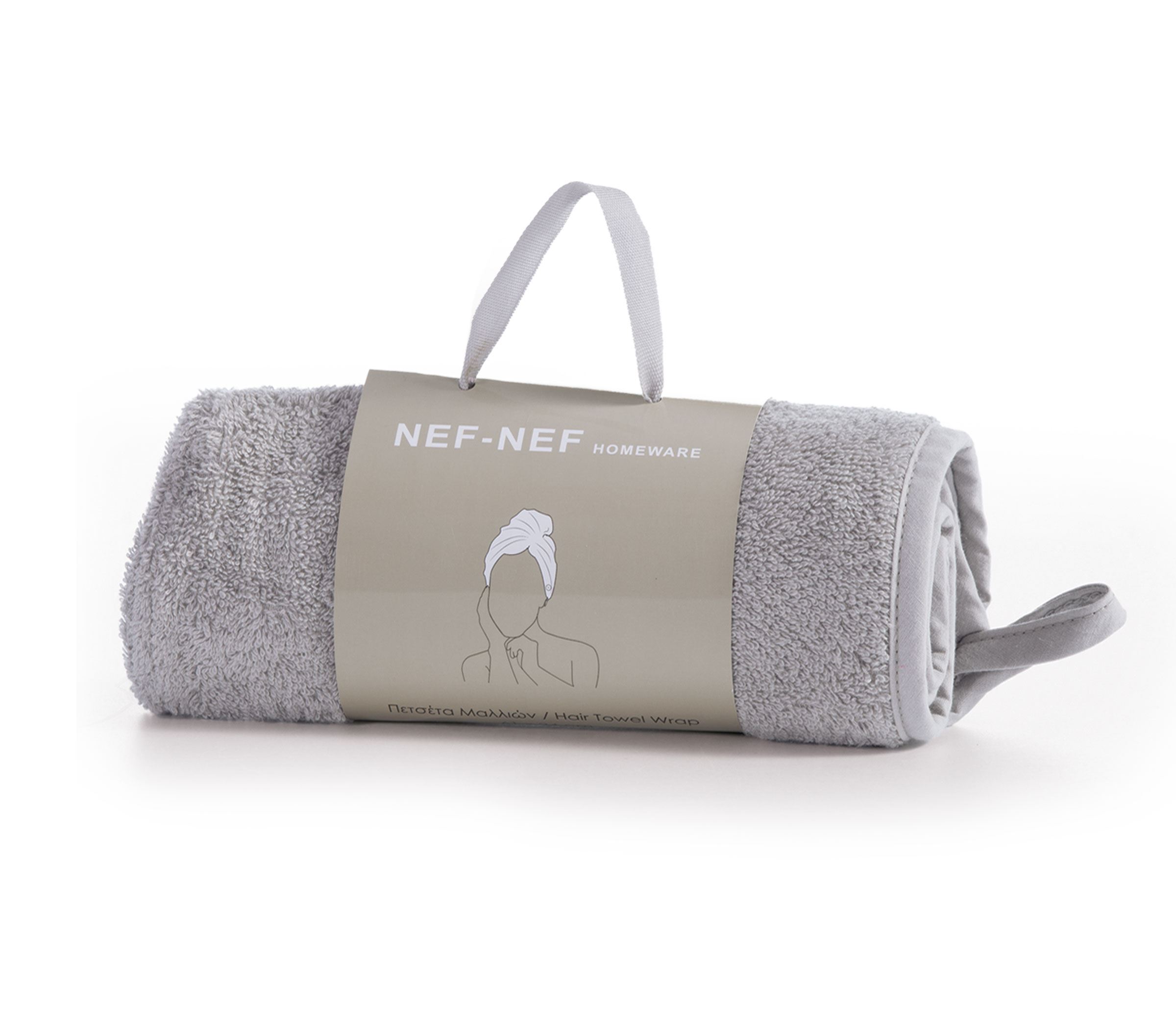 Πετσέτα Μαλλιών Nef-Nef Sandy 61Χ24 Grey