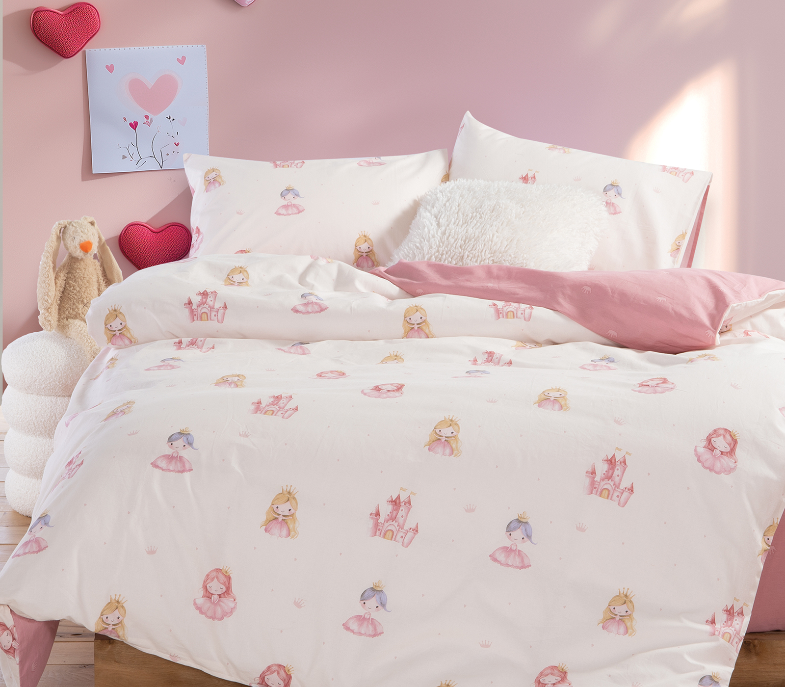 Παιδική Παπλωματοθήκη Nef-Nef Homeware (Σετ) Our Princess 160Χ240 Cream