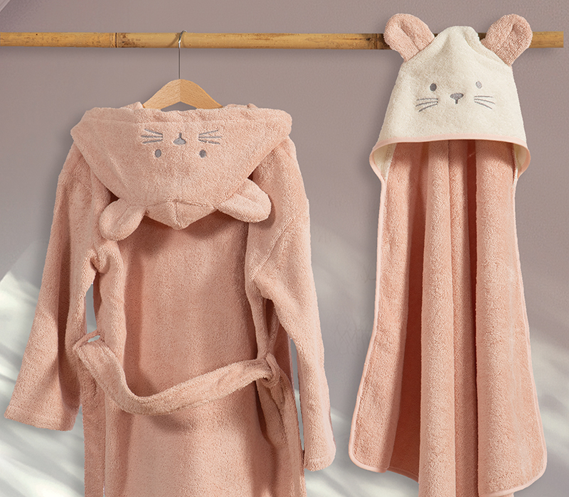 Βρεφικό Μπουρνούζι Nef-Nef Homeware Special Party Pink 04