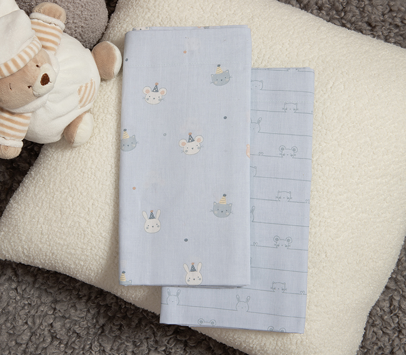 Βρεφικά Σεντόνια Λίκνου Nef-Nef Homeware Special Party Blue