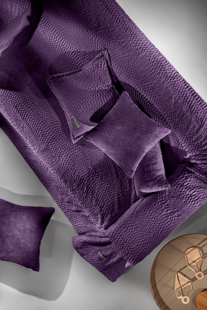 Ριχτάρι Guy Laroche Πολυθρόνας+ Μαξιλαροθήκη Crusty Aubergine 170Χ130