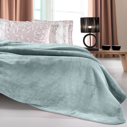 Κουβέρτα Βελουτέ Μονή Guy Laroche 160X220 Logo Indigo